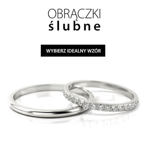 Eleganckie wąskie obrączki z białego złota z kamieniami