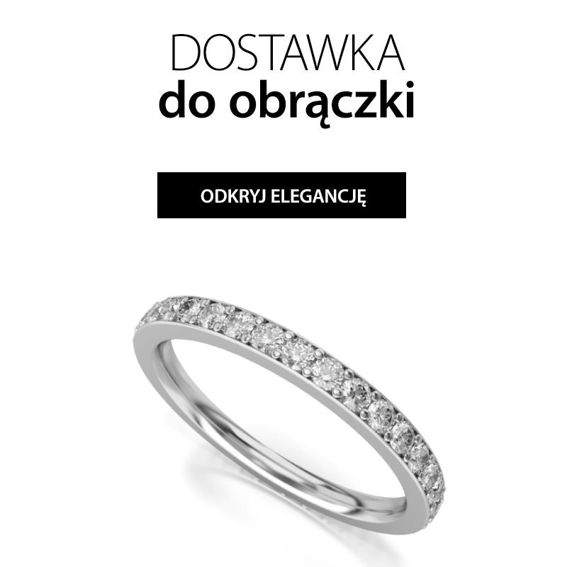 Dostawka do obrączki z cyrkoniami z białego złota 585 