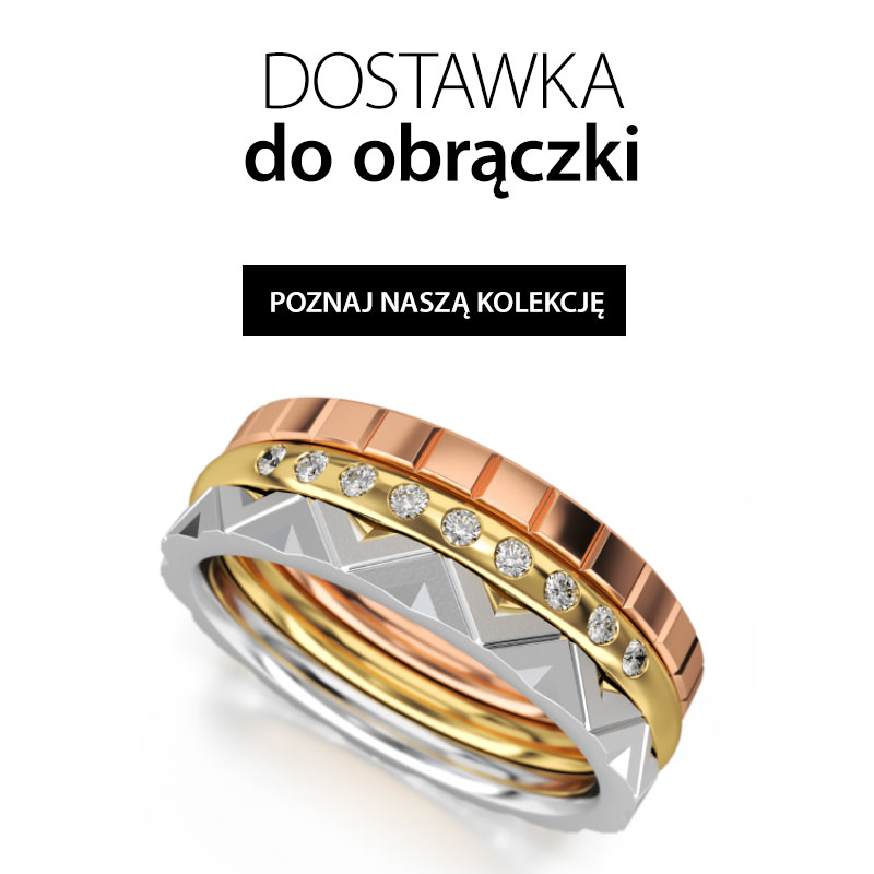 Złote dostawki do obrączki ślubnej 