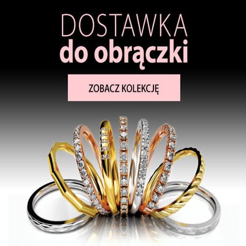 Złote dostawki do obrączki ślubnej z kamieniami 