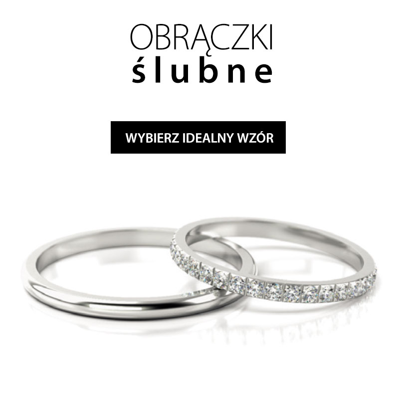 Subtelne obrączki ślubne 1,8mm z kamieniami białe złoto 585